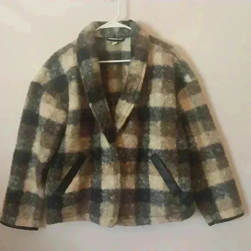 Knox Rose Plaid Jacket, Size M